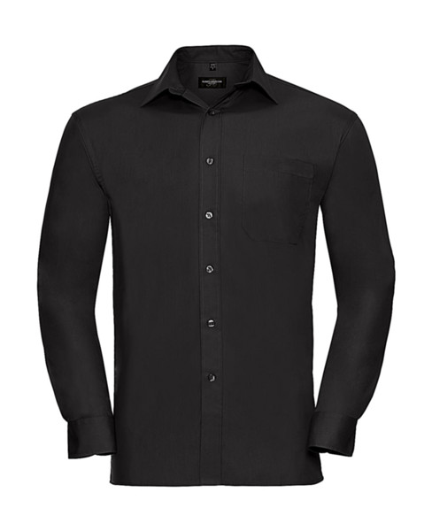 Cotton Poplin ShirtLS - White / 2XL