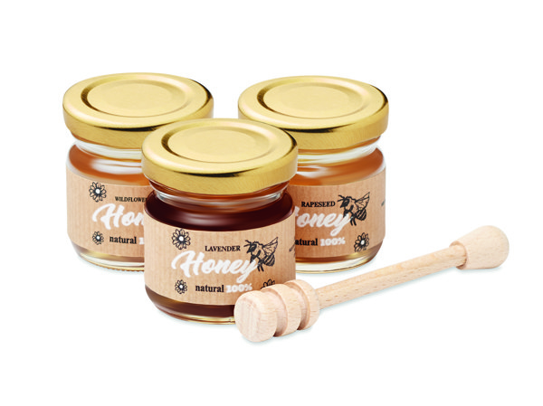Set of 3 wildflower honey Beebee Set