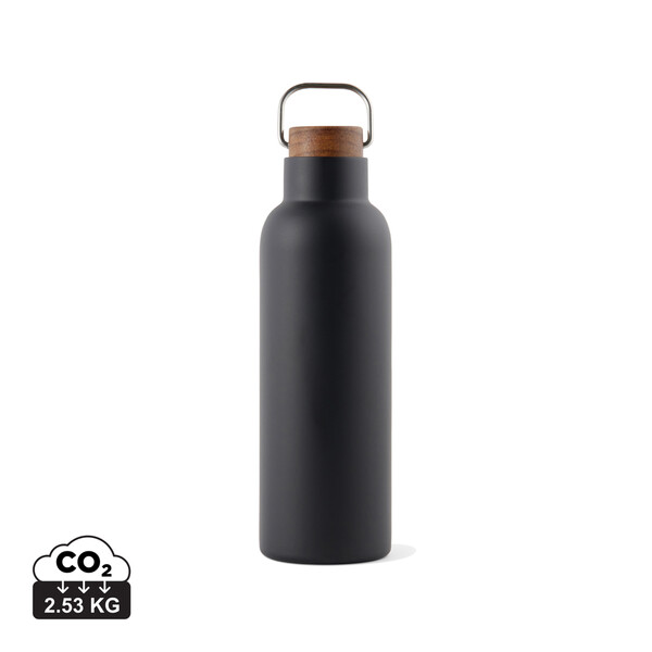 VINGA Ciro vákuová fľaša z rec. ocele RCS 800 ml - Čierna