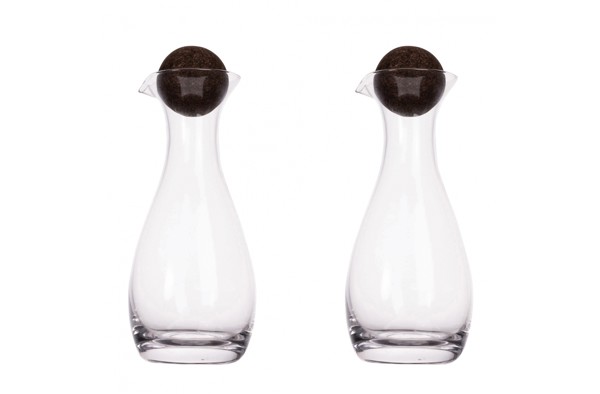 Sagaform Nature carafe oil/vinegar with cork stoppers 2 pcs. 300ml