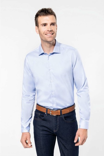 Men's Pinpoint Oxford Long-Sleeved Shirt - White / L