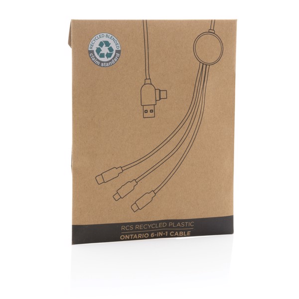 Ontario 6-v-1 kabel, 120 cm, reciklirani materiali