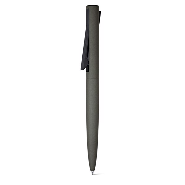 CONVEX. Esferográfica em alumínio reciclado (100% rAL) e ABS com clipe - Gun Metal