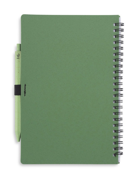 Notebook with pen TRESA A5 - green