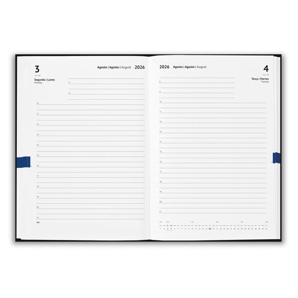 SIMMEL A5. Agenda A5, com argolas, em pele (58% reciclada)