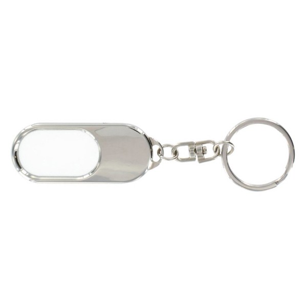METAL KEY-RING + PLASTIC INSERT - Blanc / 