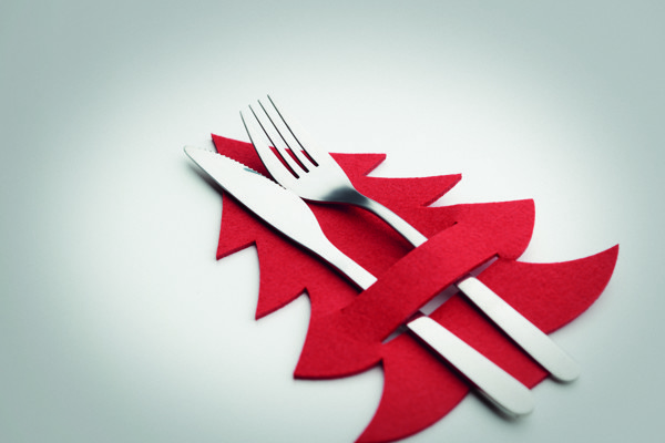 RPET felt cutlery holder set Treesguard - Red