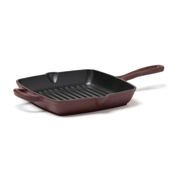 VINGA Monte enamelled grill pan - Burgundy