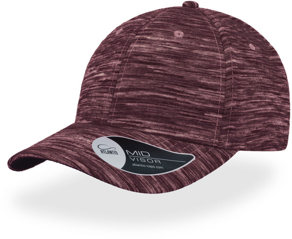 Melange 6 Panel Cap Atlantis | Mash-up - Burgundy Melange / onesize