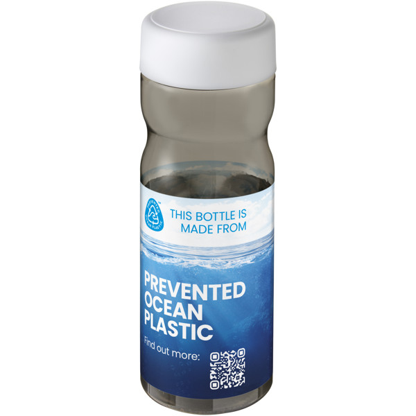 H2O Active® Eco Base 650 ml Sportflasche mit Drehdeckel - kohle / weiss