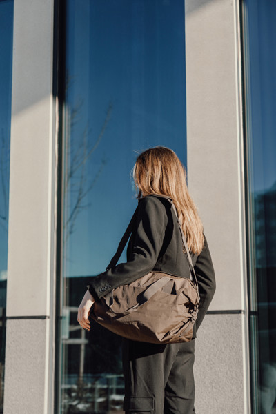 Víkendová taška Urban KENTO z RCS recykl. nylonu - Hnědá