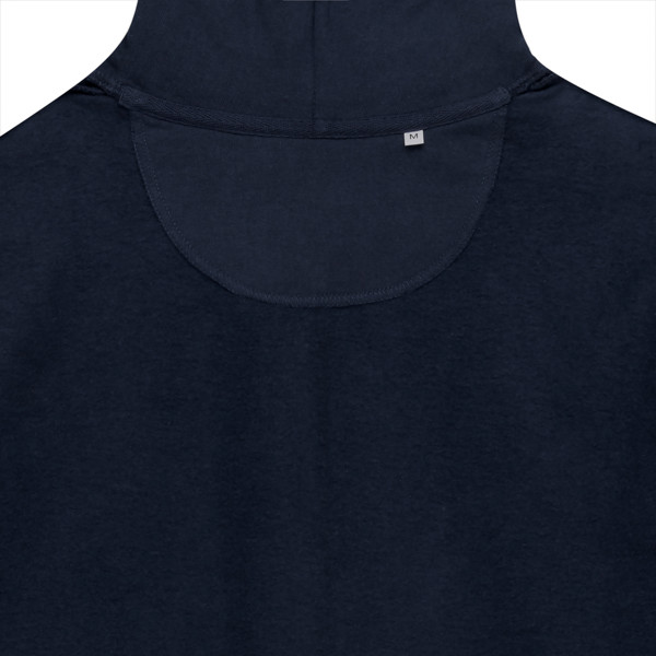 Mikina na zip s kapucí IQONIQ Abisko z recykl. bavlny - Námořní Modř / 5XL
