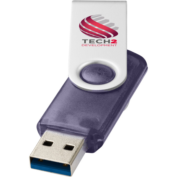 Clé USB 3.0 Rotate translucide - Bleu / 32GB