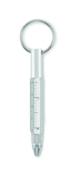 Schlüsselring Kugelschreiber Twen - Mattsilber