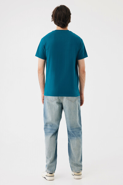 Lehké tričko IQONIQ Sierra z recykl. bavlny - Dark Teal / XS
