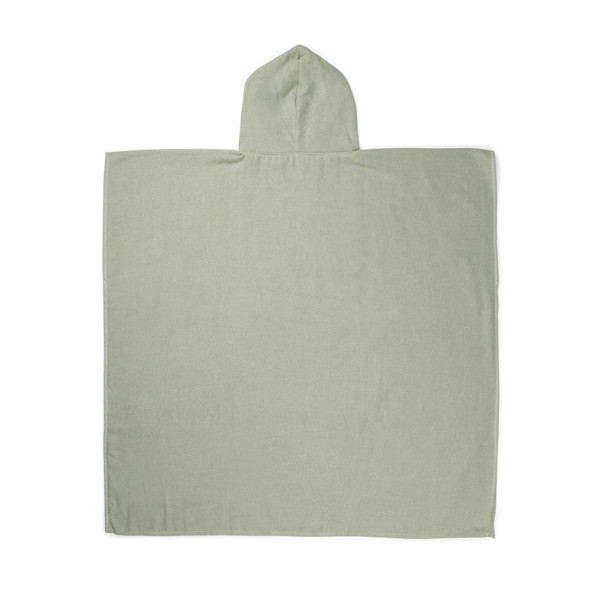 Pončo za na plažo Vinga Tolo 100x95 cm, bombaž 360 g/m² - Zelena / Izrazito bela