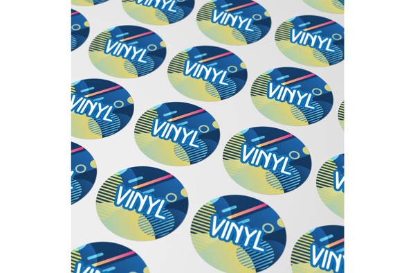 Vinyl Sticker Round Ø 10 mm - White