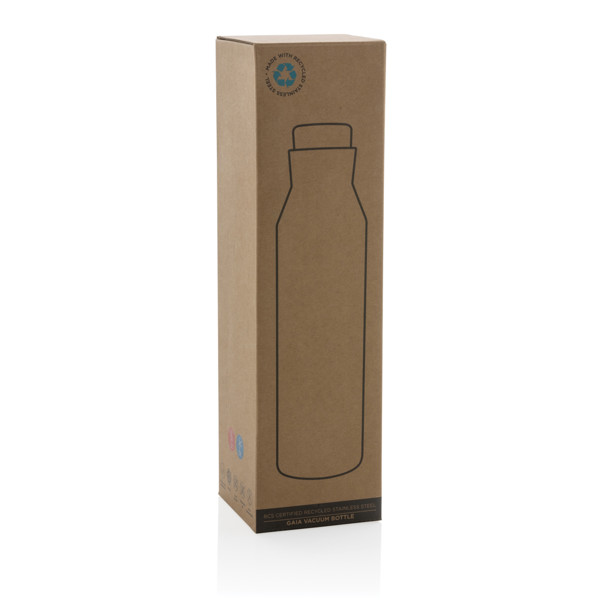 Bouteille iso en acier inoxydable recyclé certifiée RCS Gaia - Bleu