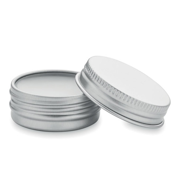 Vegan lip balm in round tin - White