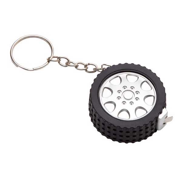 Keyring with 1 m tape measure