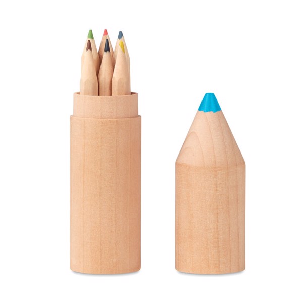 MB - 6 pencils in wooden box Petit Coloret