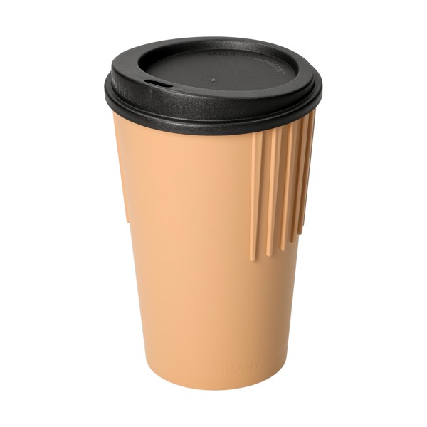 Riffel-Kaffeebecher "Togo", 300 Ml - Beständiges Braun / Schwarz