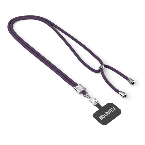 Crossbody, trendy 2-tone cord phone holder made of recycled polyester (rPET) - ClearSky Blue / Silver accessories
