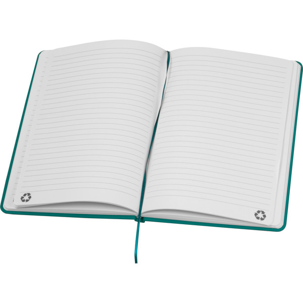 A5 recycled notebook DOMINIK - Turquoise