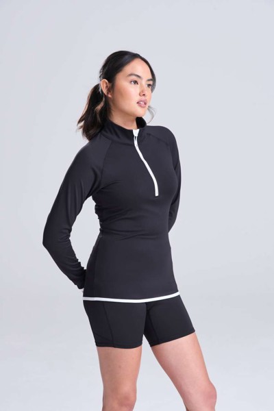 Women's Cool 1/2 Zip Sweat - Charcoal / Jet Black / L