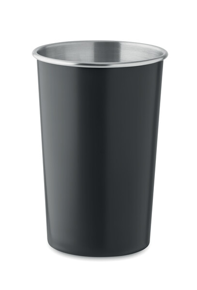 Recycled stainless steel cup Fjard - Black