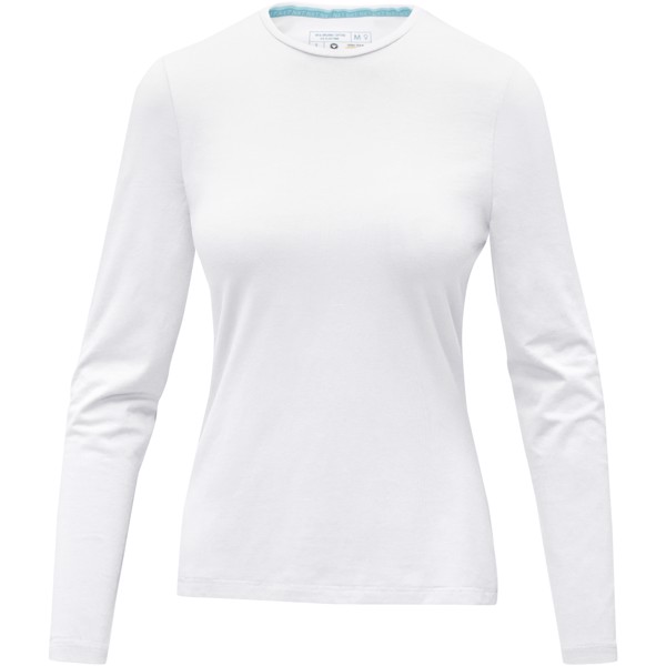 Ponoka langærmet økologisk t-shirt til kvinder - Hvid / L