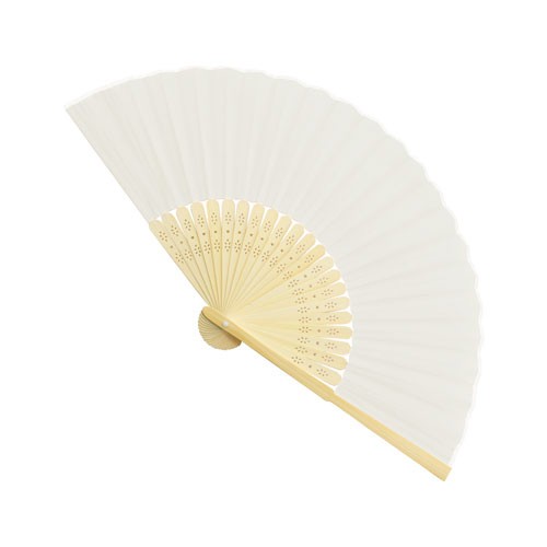 BAMBOO FAN "RITA" - White