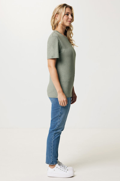 T-shirt en coton recyclé non teinté Iqoniq Manuel - Heather Green / XS