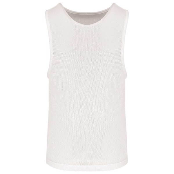 Kid's Lightweight Mesh Multisport Bib - White / 6/10