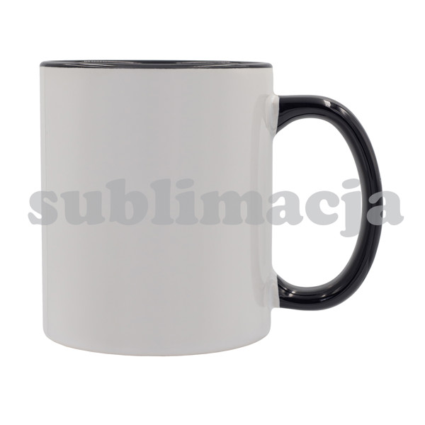 330 ml Gaeta mug with sublimation coating - Black