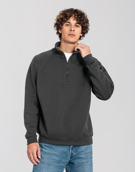 Iconic Premium Zip Neck Sweat - Deep Navy / XL