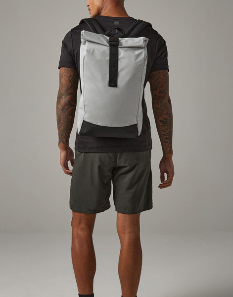 Reflective Roll-Top Backpack - Black Reflective / ONE SIZE