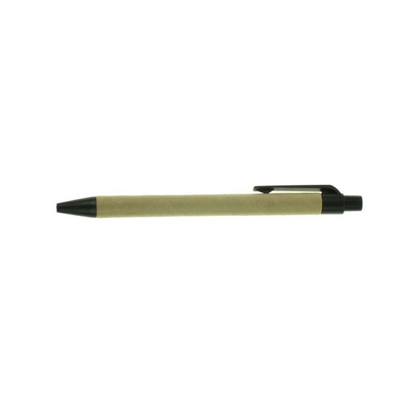 Recycled cardboard ball pen | Nicholas - black