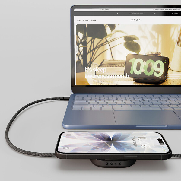Zens nabíjací kábel USB-C – C Pro 2 - Čierna