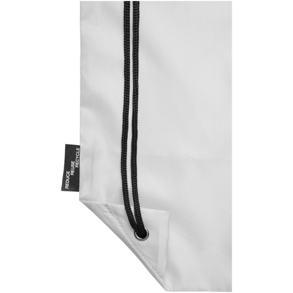 Sac à dos RPET Oriole avec cordon de serrage 5L - Blanc