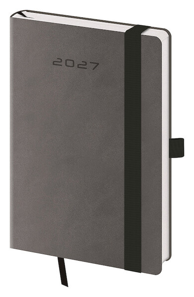 Týdenní diář Flexies 2027, 90x140 - tmavě šedá