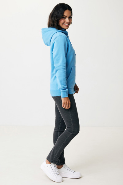 Sweat à capuche en coton recyclé Iqoniq Jasper - Tranquil Blue / XL