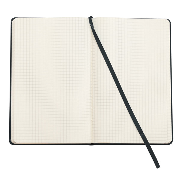Asturias 130x210/80s squared notepad - Black