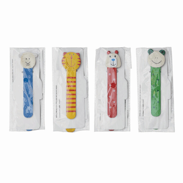 Wooden bookmarks 4-times assorted, price per piece FUNNY ANIMALS