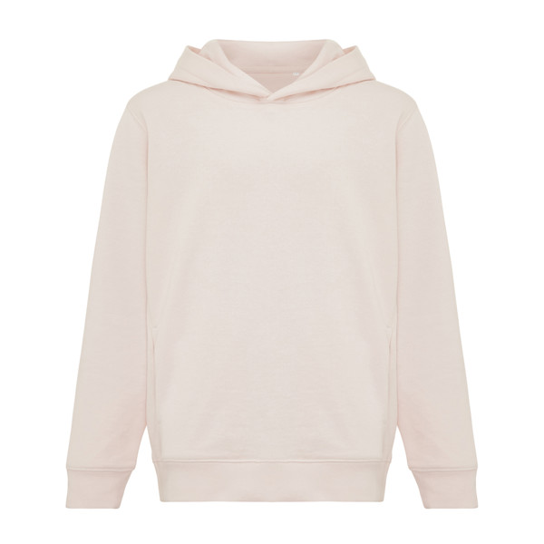 Dětská mikina s bočními kapsami IQONIQ Yengo z rec. bavlny - Cloud Pink / 34