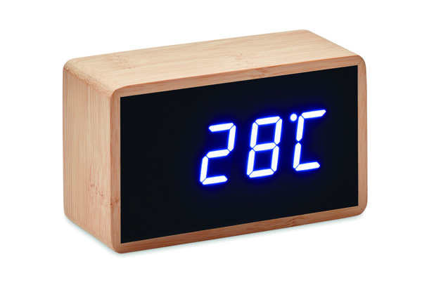 Miri Clock LED alarm, ohišje iz bambusa