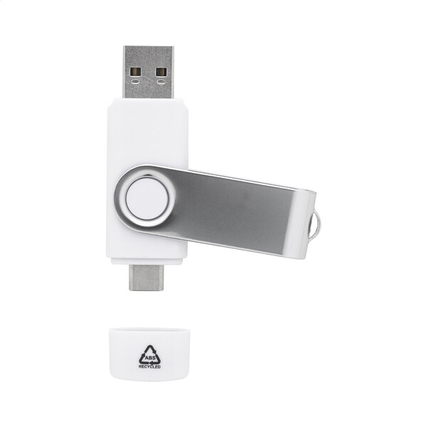 Rabs Otg Usb Memória TwistDrive Plus - Fehér / 8 GB