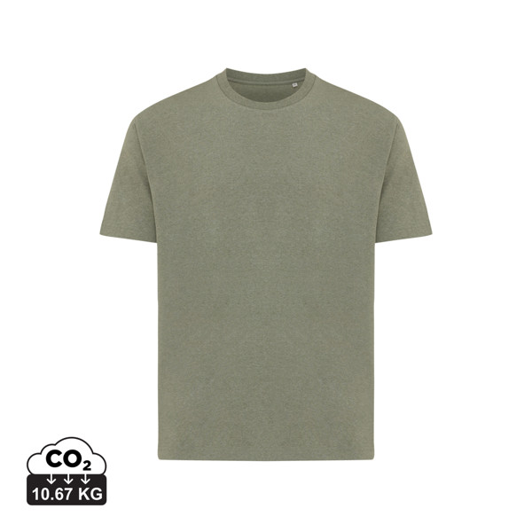 T-shirt coupe boxy en coton recyclé IQONIQ Teide - Heather Green / L
