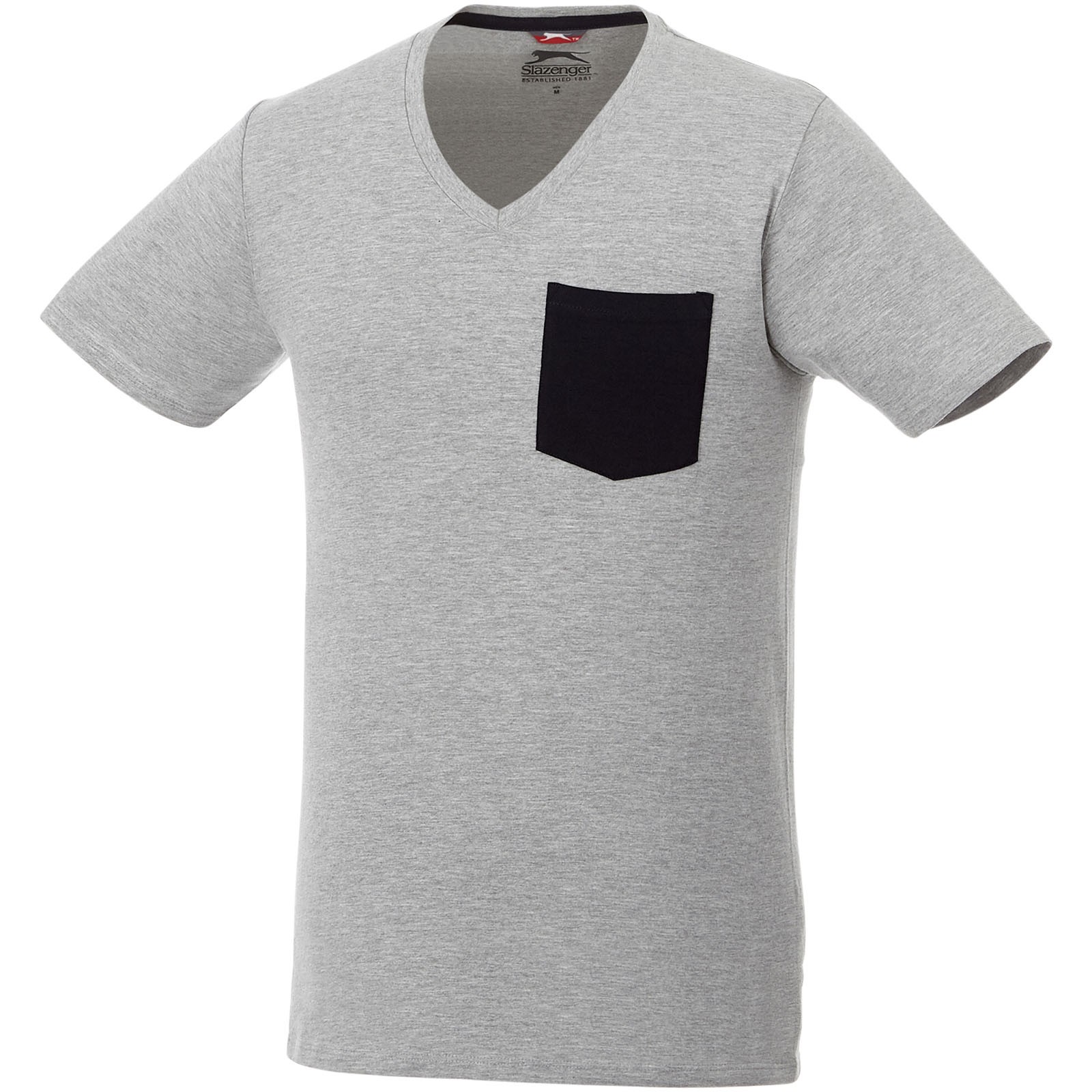 Gully short sleeve men's pocket t-shirt - Sport Grey / Navy / XXL