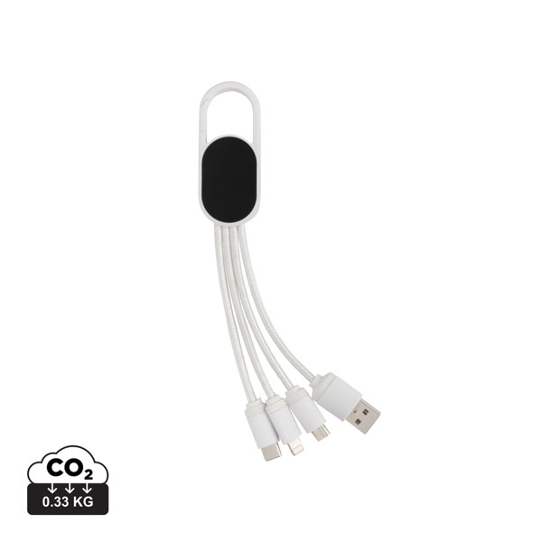 Kabel 4-u-1 s karabinerom - Bijela